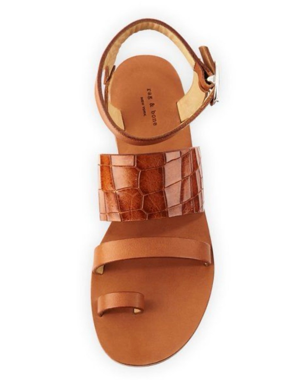 rag & bone Women's Tan Leather Ankle-Strap Sandal